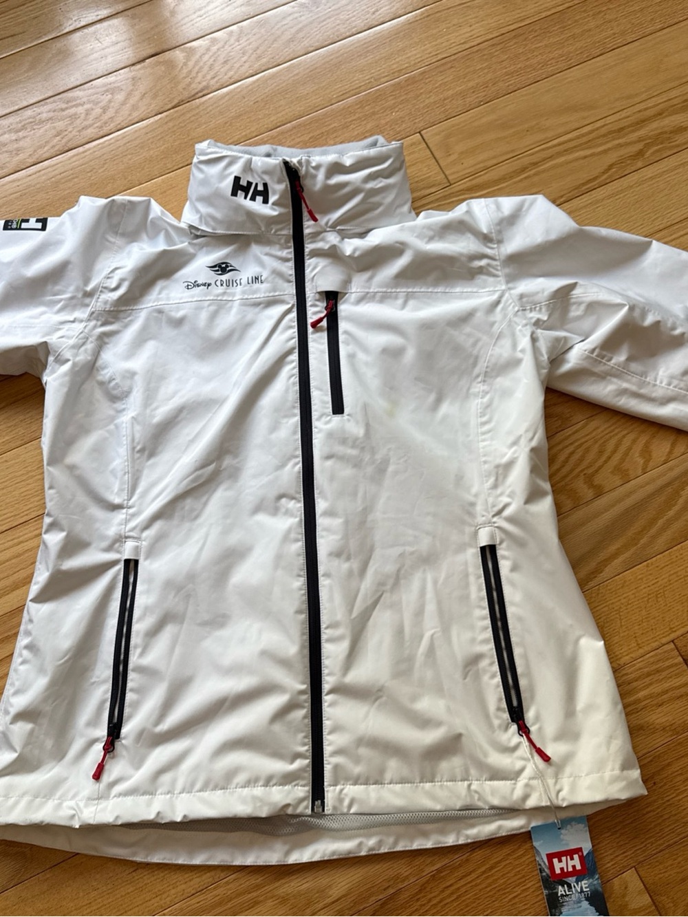 Helly Hansen White Women's Ski Jacket with Black Trim